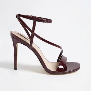 Black Faux Patent Leather Heels